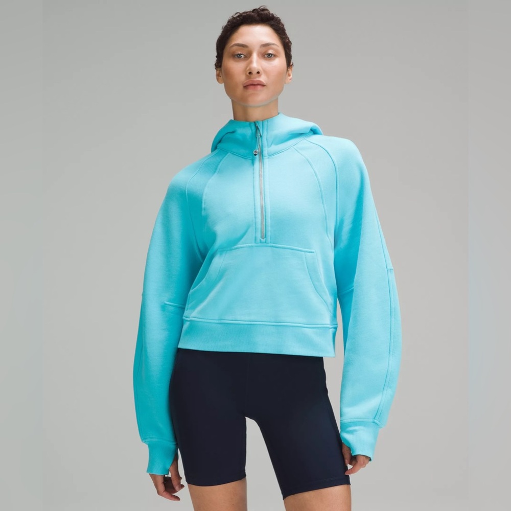 ⚡️Lululemon Oversized Half Zip Scuba Electric Turquoise ⚡️